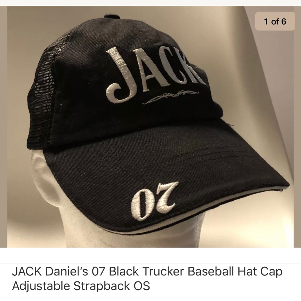 Jack Daniels 07 Black Adjustable Baseball Hat Cap